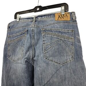 TK AXEL Wolcott Straight Leg Jeans Men's 36" X 32.5" Med Wash Hi Rise Blue Denim